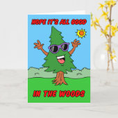 サマーキャンプが森で良い カード (黄色い花)