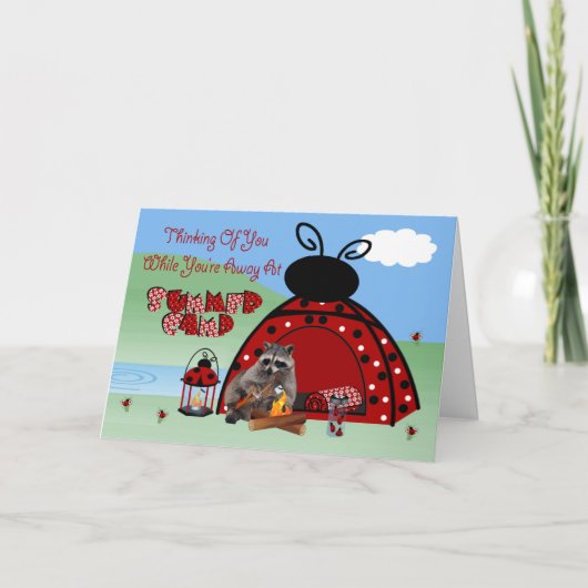 サマーキャンプであなたは遠くに間あなたの考えること カード (正面)