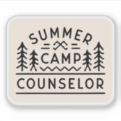 サマーキャンプのカウンセラーのスタッフの美意識 シール (正面)