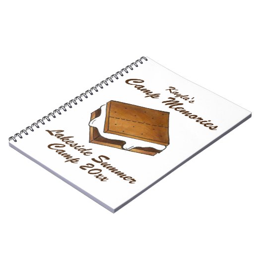 サマーキャンプの思い出もっとスモアフォトアルバム ノートブック (左側)