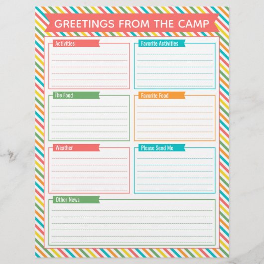 サマーキャンプの手紙 チラシ (正面)