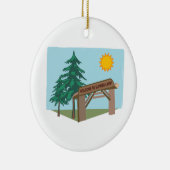 サマーキャンプへの歓迎! セラミックオーナメント (右)