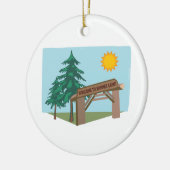 サマーキャンプへの歓迎! セラミックオーナメント (左)