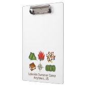 サマーキャンプカウンセラースモレスキャンプファイアーテンコンパス クリップボード (左)