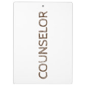 サマーキャンプカウンセラースモレスキャンプファイアーテンコンパス クリップボード (裏面)