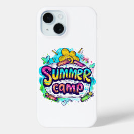 サマーキャンプカラフル – サマーキャンプ iPhone 15ケース