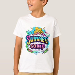 サマーキャンプカラフル – サマーキャンプ Tシャツ