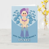 サマーキャンプキャノンボールガールスプラッシュの子供! カード (黄色い花)