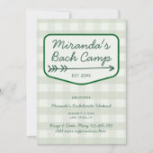 サマーキャンプギンガムバチェロレッテ週末旅行 招待状 (正面)