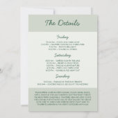 サマーキャンプギンガムバチェロレッテ週末旅行 招待状 (裏面)