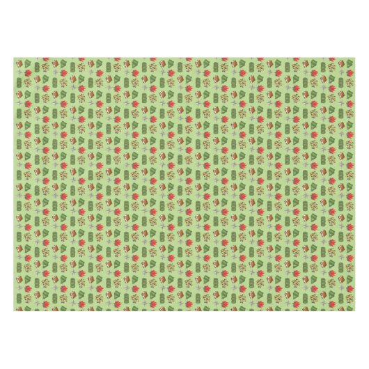 サマーキャンプコンパスキャンプファイアーズモーレステントートレイルミックス テーブルクロス (正面(横))