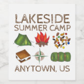 サマーキャンプコンパスキャンプファイアーズモーレステントートレイルミックス ワインラベル (シングルラベル)