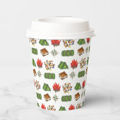 サマーキャンプコンパスキャンプファイアーズモーレステントートレイルミックス 紙コップ (裏面)