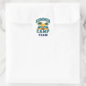 ☀️ サマーキャンプスタッフのタイポグラフィー 👕 ラウンドシール (バッグ)