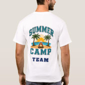 ☀️ サマーキャンプスタッフのタイポグラフィー 👕 Tシャツ (裏面)