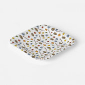 サマーキャンプズモーレスキャンプファイアハッピーキャンパーボンファイア ペーパープレート (傾斜あり)