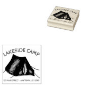 サマーキャンプテンキャンプグラウンドアウトドアアドレス ラバースタンプ (押印)