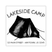 サマーキャンプテンキャンプグラウンドアウトドアアドレス ラバースタンプ (インプリント)