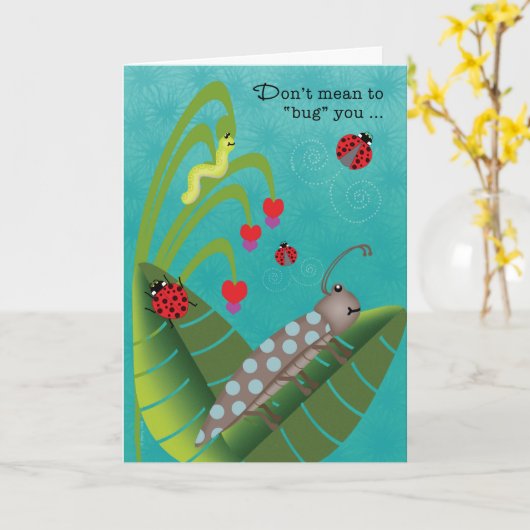 サマーキャンプバおもしろいグの考え子供たち カード (黄色い花)