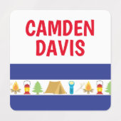 サマーキャンプパーソナライズされたの衣類ラベル ラベル (デザイン1)