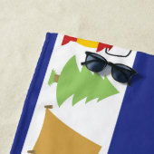 サマーキャンプパーソナライズされたビーチタオル ビーチタオル (インサイチュ)