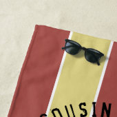 サマーキャンプビーチタオルベアパーソナライズ ビーチタオル (インサイチュ)