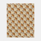 サマーキャンプファイアーズモーレスマーシュマロチョコレート フリースブランケット (正面)