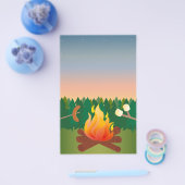 サマーキャンプファイアーホットドッグとスモア チラシ (シングル)