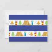 サマーキャンプフパーソナライズされたラットノートカード サンキューカード (裏面)