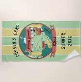 サマーキャンプフ最高のァンズビーチタオル ビーチタオル (正面)