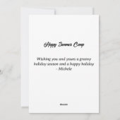 サマーキャンプ休暇の季節ごとのカード シーズンカード (裏面)