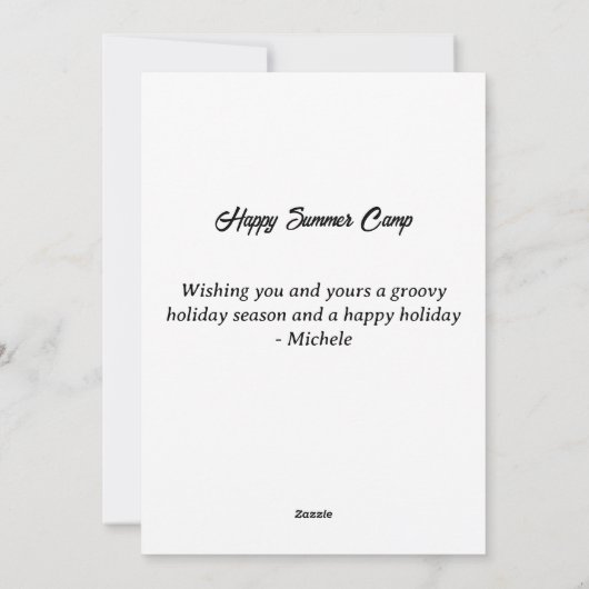 サマーキャンプ休暇の季節ごとのカード シーズンカード (裏面)