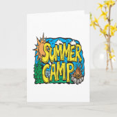 サマーキャンプ カード (黄色い花)