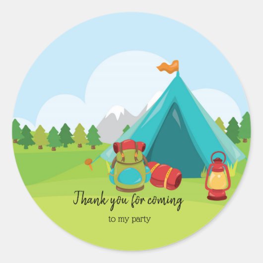 サマーキャンプ ラウンドシール (正面)