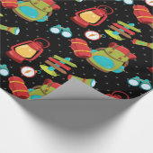 サマーキャンプ – 背景色を選択 ラッピングペーパー (角)