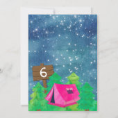 サマーキャンプ 誕生日 招待状 (裏面)