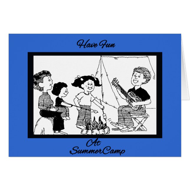 サマーキャンプB&Wのスケッチのおもしろい (正面横)