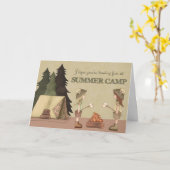 サマーキャ考えるンプズオブユー、ガールキャンパー カード (黄色い花)