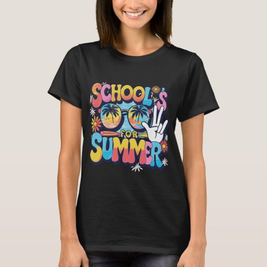 サマーギフトおもしろいTシャツの学校 Tシャツ (正面)