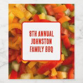 サマーギャザリングフードフォトファミリー懇親会BBQ ワインラベル (シングルラベル)