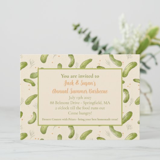サマークックアウトバーベキュー招待状 招待状 (スタンド正面)