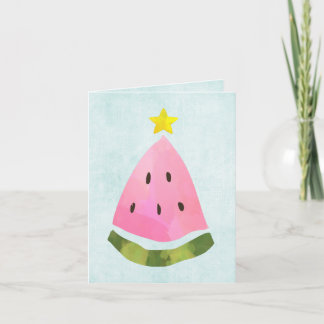 サマークリスマスクリスマススイカツリー ノートカード