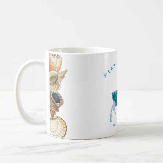 サマークリスマスビーチシーシェルトインデア コーヒーマグカップ (左)