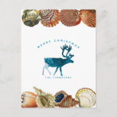 サマークリスマスビーチシーシェルトインデア シーズンポストカード (正面)