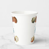 サマークリスマスビーチシーシェル名前をカスタムする 紙コップ (左)