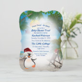 サマークリスマスベビーシャワー招待状 サンキューカード (スタンド正面)