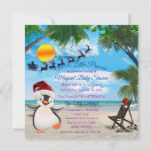 サマークリスマスベビーシャワー招待状 ノートカード (裏面)