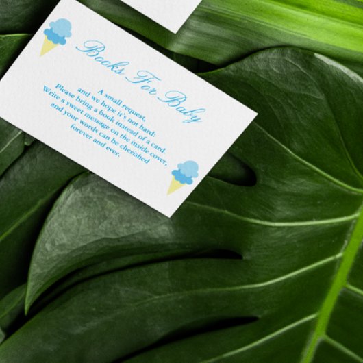 サマークリームベビーシャワーブックスベビーカード エンクロージャーカード