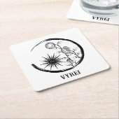 サマークレスト スクエアペーパーコースター (アングル)