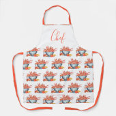 サマークロウフィッシュボイルファミリー懇親会クックアウトカスタム エプロン (正面)